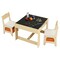 White Kids Table and 2 Chairs Set with Storage Box for Art and Learning
